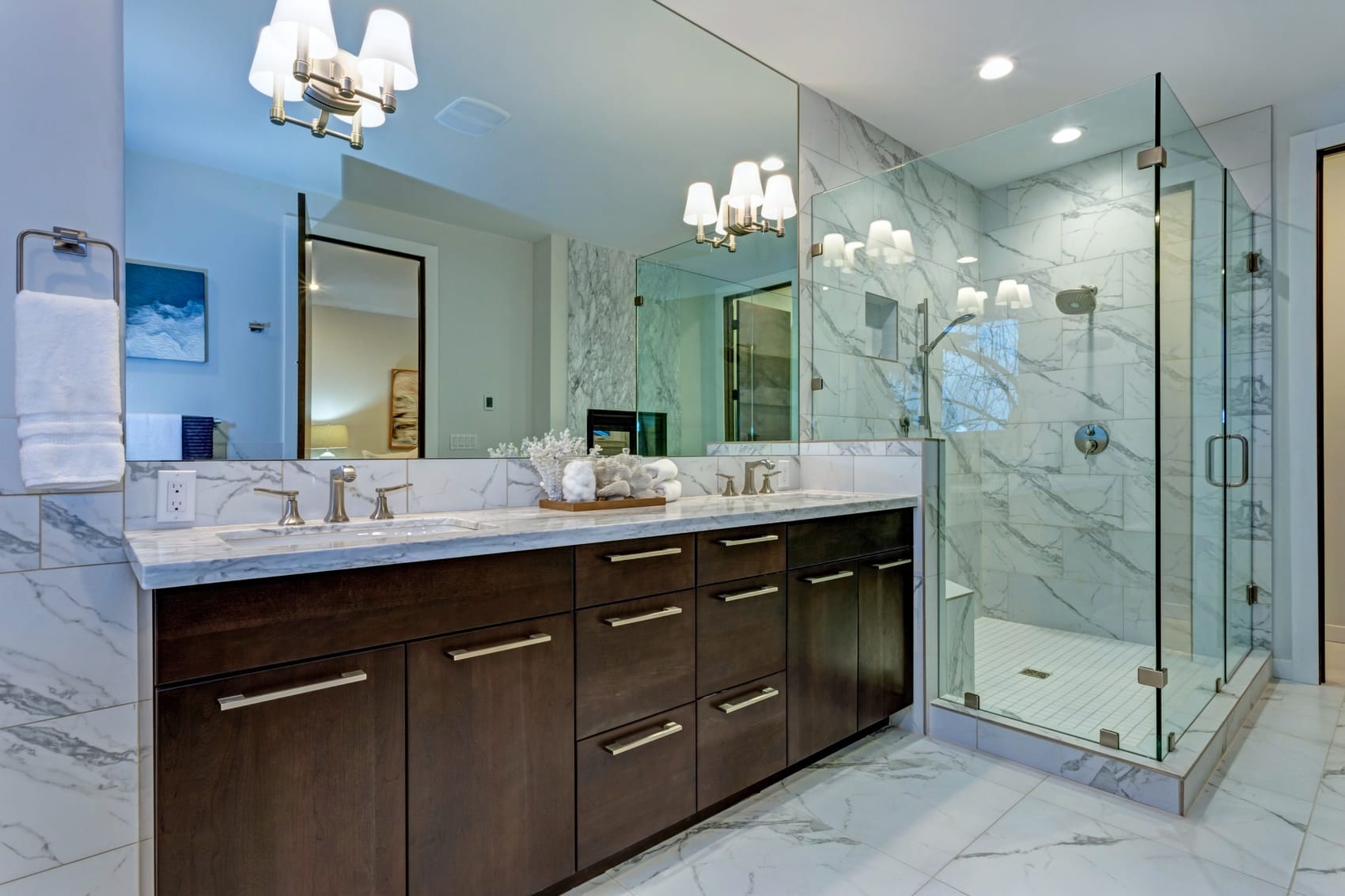 Shower door installation in Boise