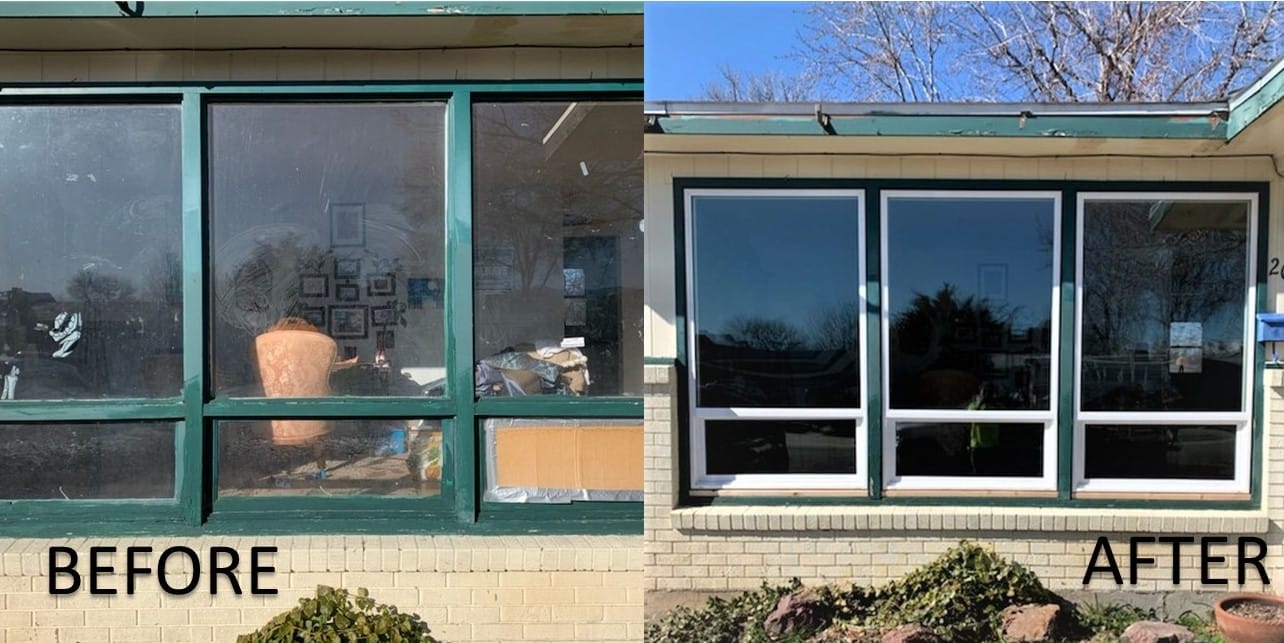 Window replacement — before & after